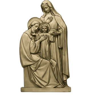 Holy Family Plaque Statue - 39-inch