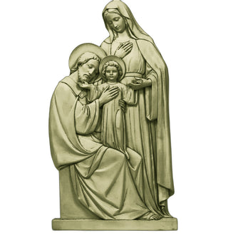 Holy Family Plaque Statue - 39-inch