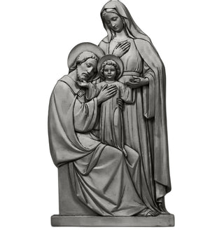Holy Family Plaque Statue - 39-inch