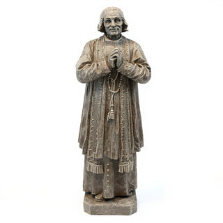 Saint John Vianney Statue - 7.5-inch — Antique Stone finish