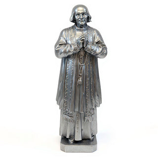 Saint John Vianney Statue - 7.5-inch — Antique Silver finish