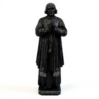 Saint John Vianney Statue - 7.5-inch — Dusted Black finish