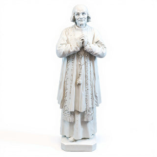 Saint John Vianney Statue - 7.5-inch — Flat White finish