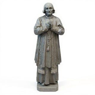 Saint John Vianney Statue - 7.5-inch — Limestone finish
