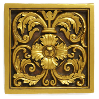 Square Decoration Wall Plaque - 16-inch — Antique Gold finish