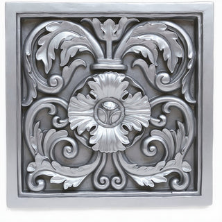 Square Decoration Wall Plaque - 16-inch — Antique Silver finish