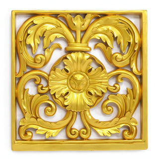 Square Decoration Wall Plaque - 16-inch — Deep Gold finish