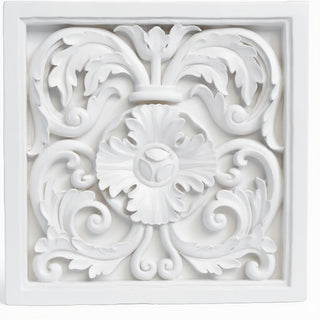 Square Decoration Wall Plaque - 16-inch — Flat White finish