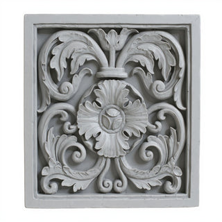 Square Decoration Wall Plaque - 16-inch — Limestone finish