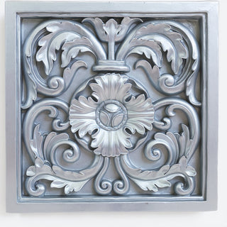 Square Decoration Wall Plaque - 16-inch — Silver finish