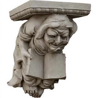 Monk Figure Wall Bracket - 15-inch — Antique Stone finish