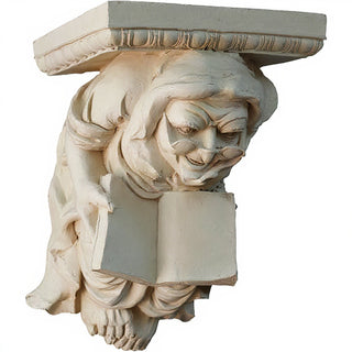 Monk Figure Wall Bracket - 15-inch — Antique White finish