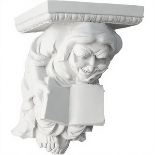 Monk Figure Wall Bracket - 15-inch — Flat White finish