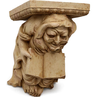 Monk Figure Wall Bracket - 15-inch — Gothic Stone finish