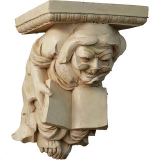 Monk Figure Wall Bracket - 15-inch — Museum Terracotta finish