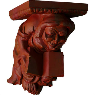 Monk Figure Wall Bracket - 15-inch — Rust finish