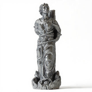 Saint Joan of Arc at the Stake Statue - 13-inch — Aged Silver finish