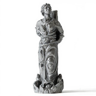 Saint Joan of Arc at the Stake Statue - 13-inch — Antique Silver finish