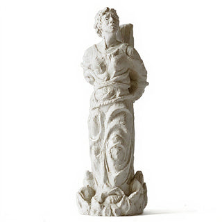 Saint Joan of Arc at the Stake Statue - 13-inch — Antique White finish