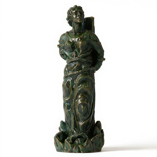 Saint Joan of Arc at the Stake Statue - 13-inch — Green Bronze finish