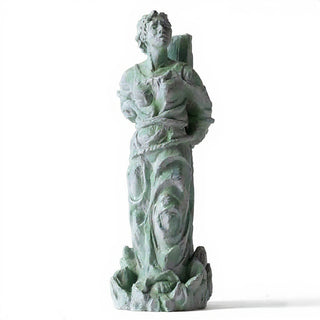 Saint Joan of Arc at the Stake Statue - 13-inch — Mossy Green finish