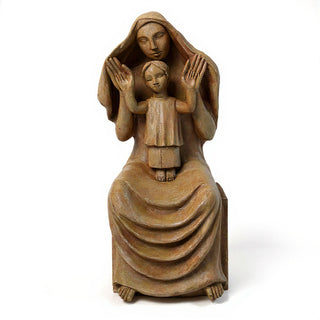 Medieval Mary and Child Statue - 45-inch — Gothic Stone finish