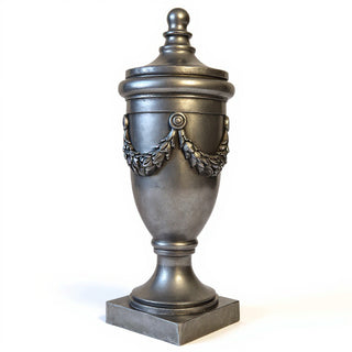 San Marino Finial with Lid - 32-inch — Aged Silver finish