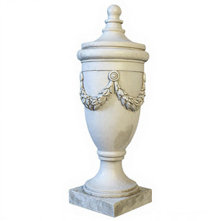 San Marino Finial with Lid - 32-inch — Antique White finish