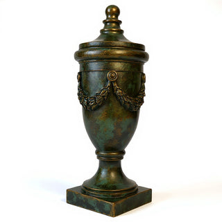San Marino Finial with Lid - 32-inch — Green Bronze finish