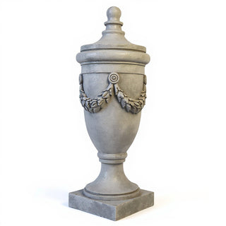 San Marino Finial with Lid - 32-inch — Limestone finish