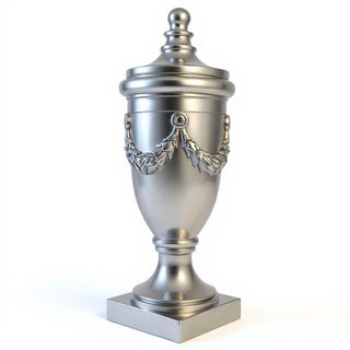 San Marino Finial with Lid - 32-inch — Silver finish