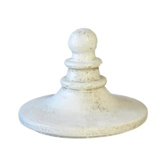 Tall fiberglass resin finial with a fitted lid, shown in a plain neutral finish. — alternate view