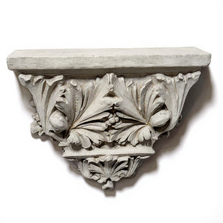 Horizontal Leaf Bracket Wall Bracket — Antique Stone finish