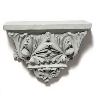 Horizontal Leaf Bracket Wall Bracket — Limestone finish