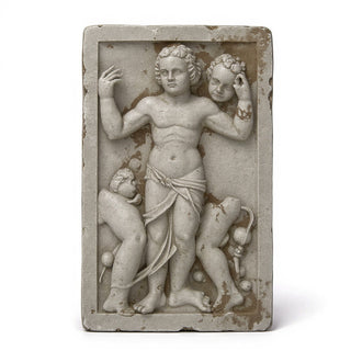 Angels with Urn Relief Wall Plaque — Antique Stone finish