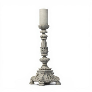 Baroque Candle Holder Candleholder - 20-inch — Antique Stone finish