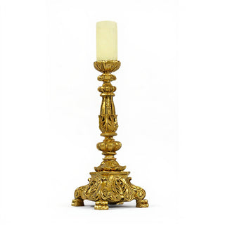 Baroque Candle Holder Candleholder - 20-inch — Deep Gold finish