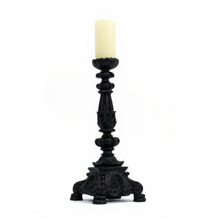 Baroque Candle Holder Candleholder - 20-inch — Flat Black finish