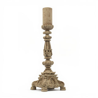 Baroque Candle Holder Candleholder - 20-inch — Gothic Stone finish