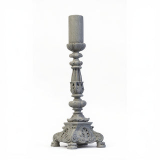 Baroque Candle Holder Candleholder - 20-inch — Limestone finish