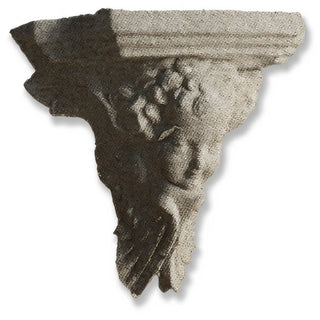 Angel Face Bracket, Small Wall Bracket - 7-inch — Antique Stone finish