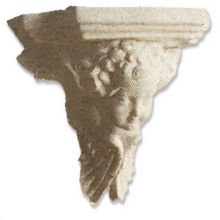 Angel Face Bracket, Small Wall Bracket - 7-inch — Antique White finish