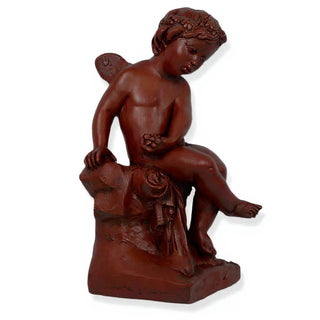 Single Cherub Statue - 21-inch — Rust finish