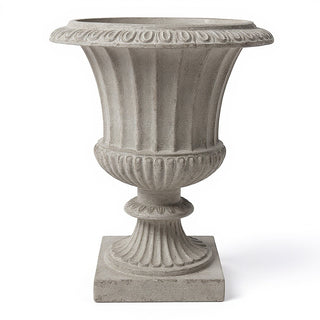 Fluted Urn Planter - 29-inch — Antique Stone finish