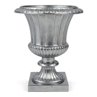 Fluted Urn Planter - 29-inch — Antique Silver finish