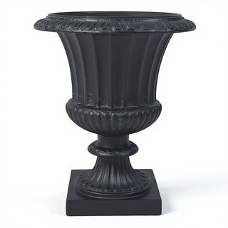 Fluted Urn Planter - 29-inch — Dusted Black finish