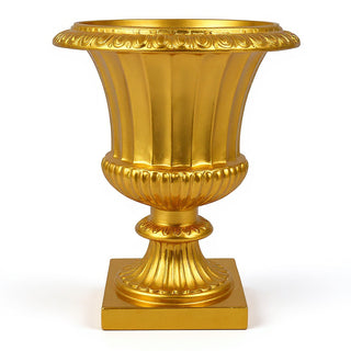 Fluted Urn Planter - 29-inch — Deep Gold finish