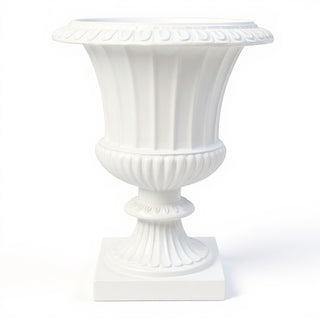 Fluted Urn Planter - 29-inch — Flat White finish