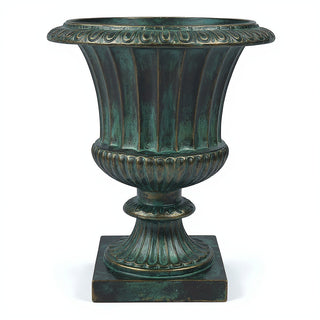 Fluted Urn Planter - 29-inch — Green Bronze finish
