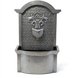 Country Wall Fountain - 26-inch — Aged Silver finish